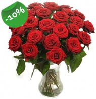 Vazo içerisinde 25 adet kırmızı gül  Sinop çiçek online çiçek siparişi 