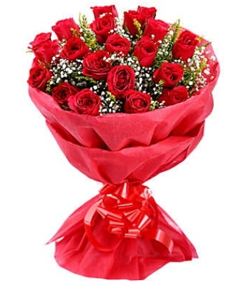 21 adet kırmızı gülden modern buket  Sinop çiçekçi mağazası 
