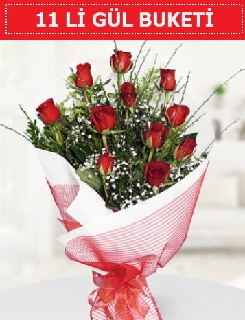 11 adet kırmızı gül buketi Aşk budur  Sinop ucuz çiçek gönder 